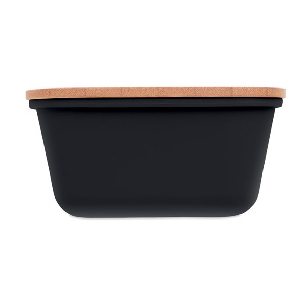 Lunch box with bamboo lid Thursday - Black