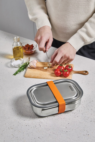 Veľká nerezová krabička na jedlo Black+Blum - Oranžová