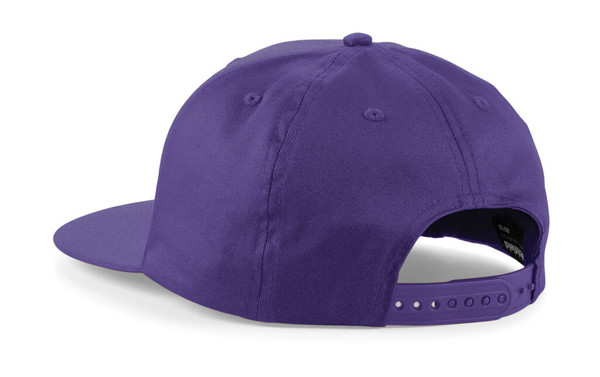 5 Panel Snapback Rapper Cap - White / ONE SIZE