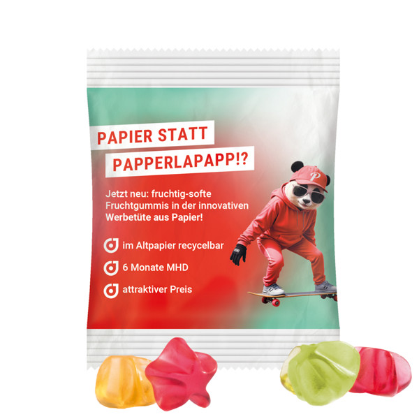 Mini bag 15g, foil white, Trolli fruit jelly gums stars | Trolli fruit jelly gums stars, 15 g