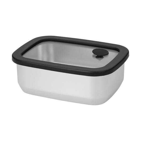 Boîte À Lunch En Acier Inoxydable Avec Couvercle En Verre "Rilo", 550 Ml