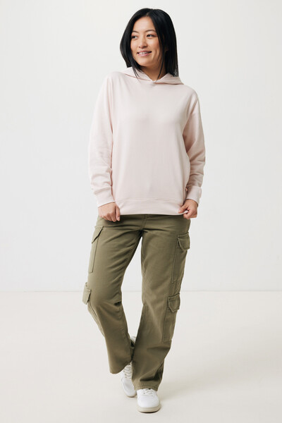 Mikina s kapucí a bočními kapsami Iqoniq Yengo z rec. bavlny - Cloud Pink / XL