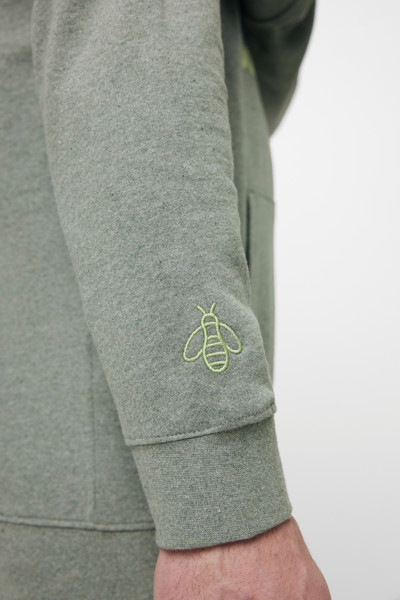 Sweat à capuche en coton recyclé et non teinté Iqoniq Torres - Heather Green / XXS