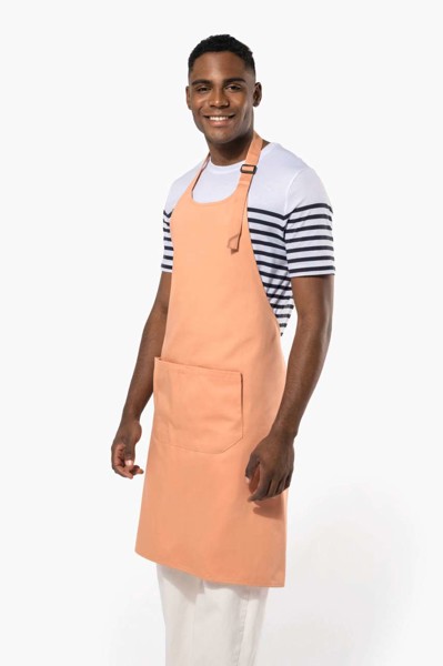 Apron With Pocket In Organic Cotton - White
