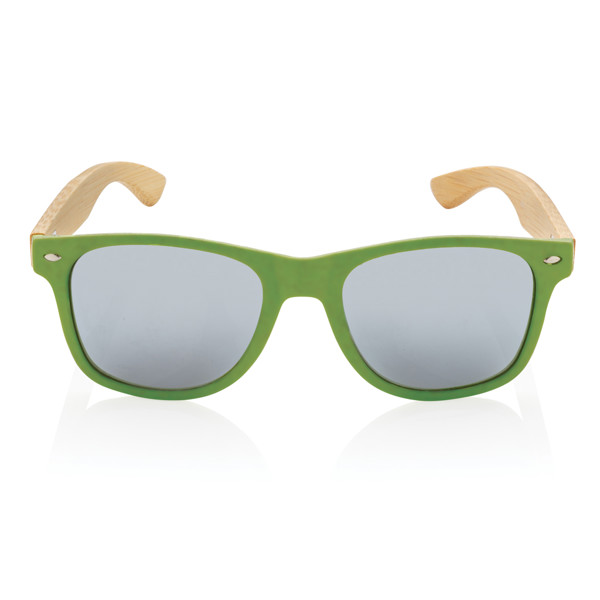 Lunettes de soleil en bambou et plastique recyclé RCS - Vert