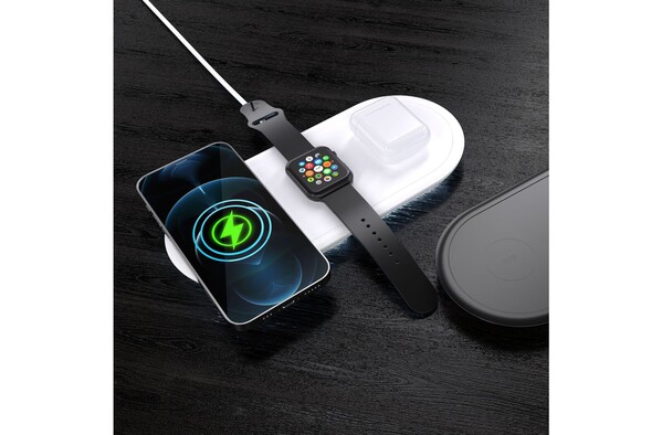 Chargeur sans fil rapide 3-en-1 15 W   téléphones / Apple Watch / AirPod