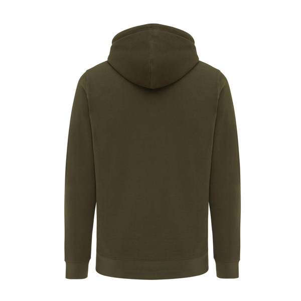Lehká mikina s kapucí Iqoniq Rila z recykl. bavlny - Khaki / L