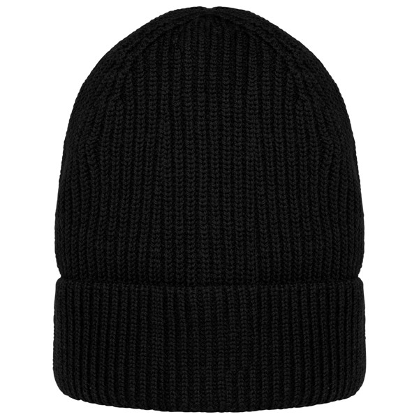 Eco-Friendly Unisex Merino Wool Beanie - Black