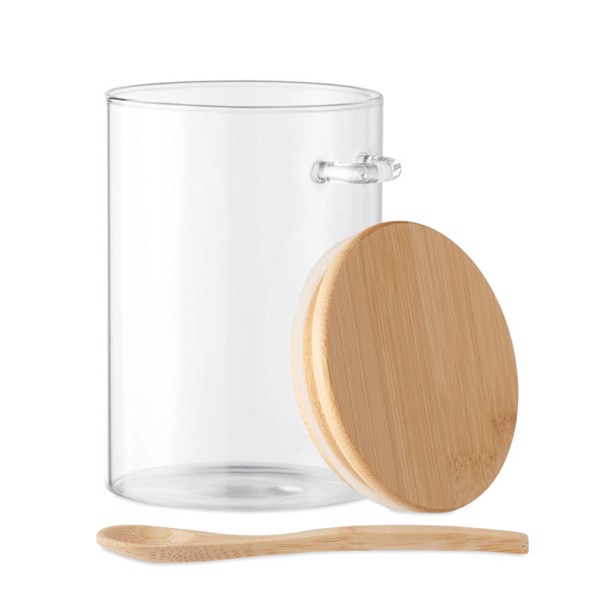 MB - Glass jar with spoon 600 ml Borospoon