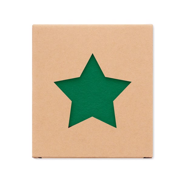 RPET 4 felt coaster set Starguard - Green