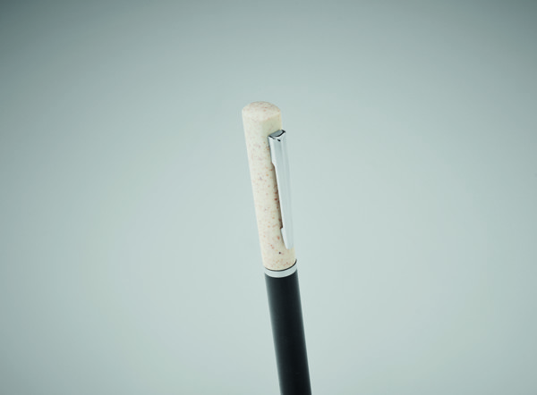 Wheat straw/ABS twist pen Maipen - White / Black
