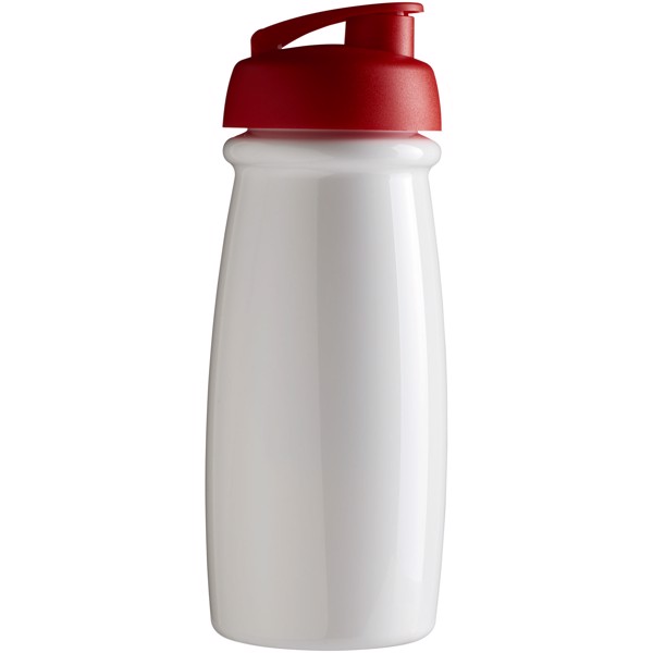Bidon H2O Pulse® o pojemności 600 ml z wieczkiem zaciskowym - Biały / Czerwony