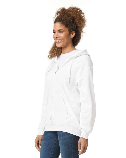 Heavy Blend™ Adult Full Zip Hooded Sweatshirt - White / S