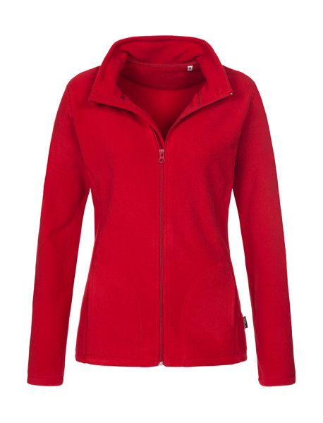Fleece Jacket Women - Scarlet Red / 2XL