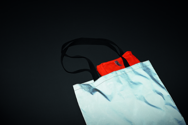 Visi Tote shopping bag, reflective 190D polyester