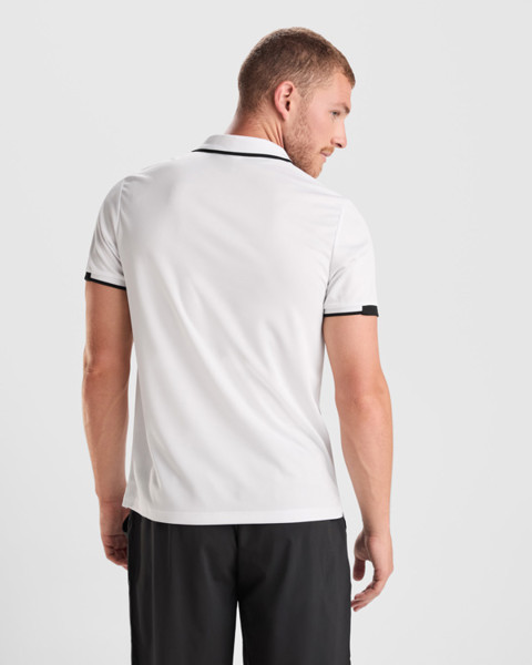Tamil Polo Shirt - White/Black / 8