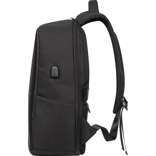 High-quality backpack with USB port FRANCES - Black