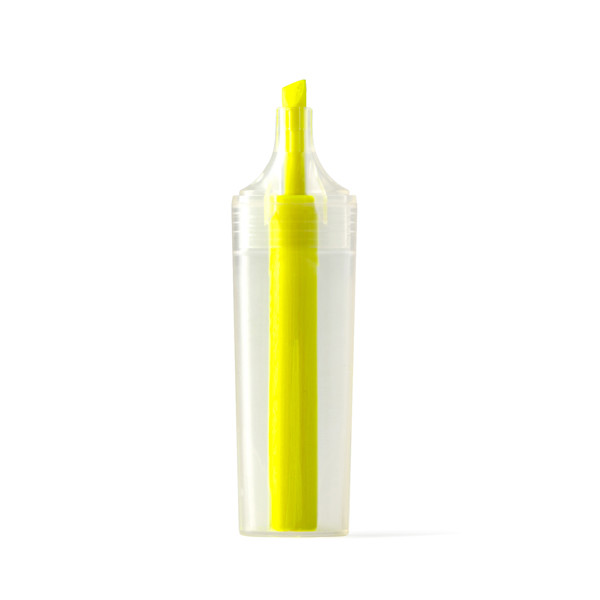 Fluorescent highlighter personalised from recycled RPET plastic translucent