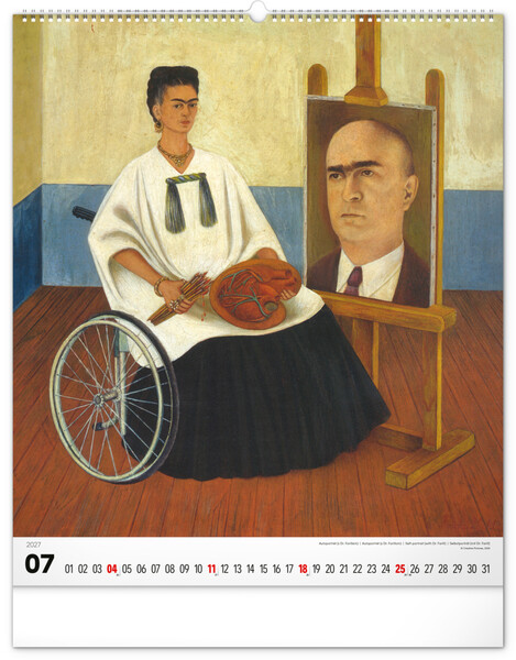 Notique Nástěnný Kalendář Frida Kahlo 2027, 48 x 56 cm