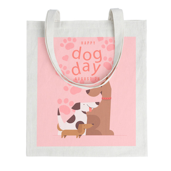 Bolsa personalizada de poliéster 180 g/m² con asas largas para sublimación