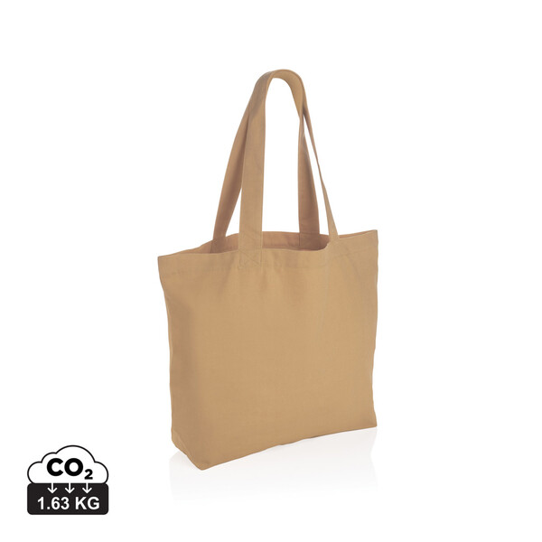 Nebarvená taška s kapsou Impact z 240g recykl. canvas AWARE™ - Hnědá