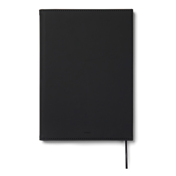 VINGA Baltimore GRS certified paper & PU notebook - Black