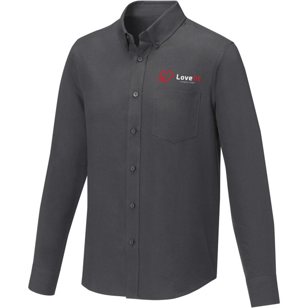 Camicia da uomo a maniche lunghe Pollux - Grigio tempesta / M