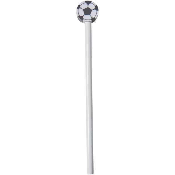 Tužka s fotbalovou gumou Goal - Bílá