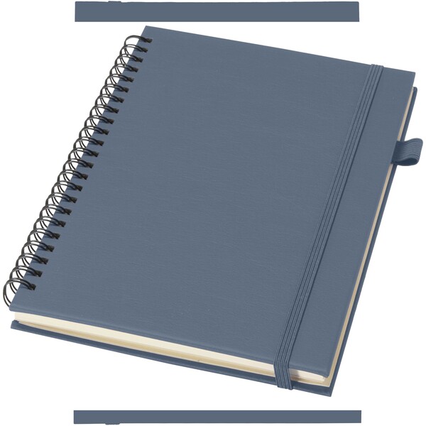 Liss A5 recycled plastic hard cover spiral notebook - Ocean Blue