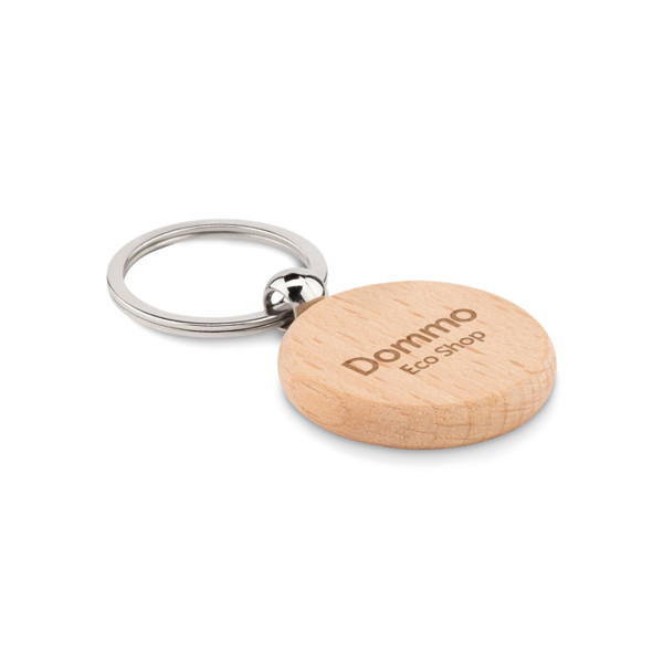 MB - Round wooden key ring Toty Wood