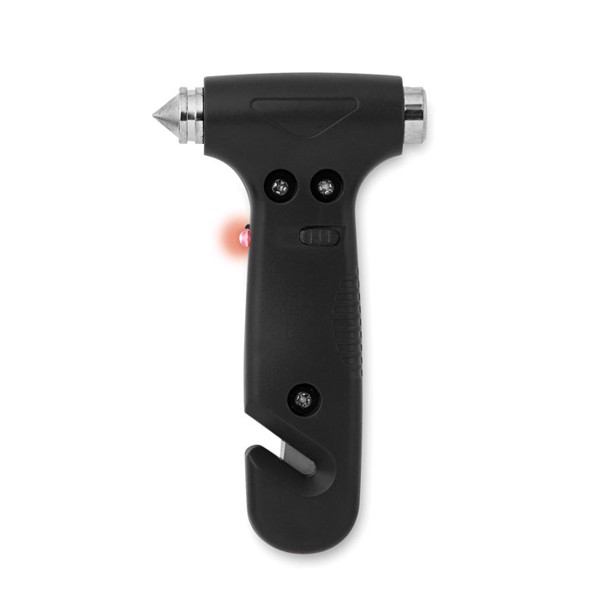 Resq emergency hammer, LED light, belt cutter - Black