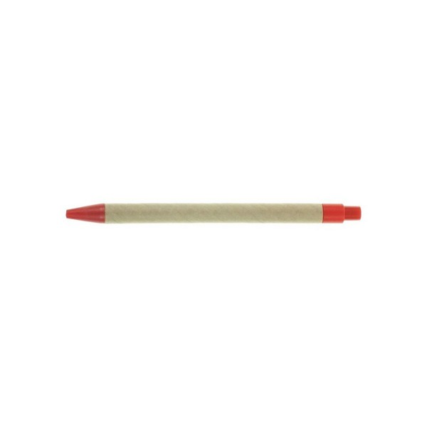 Recycled cardboard ball pen | Nicholas - red