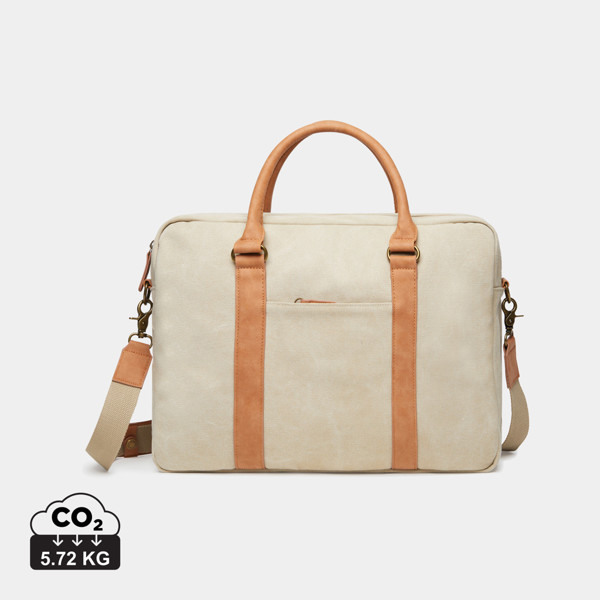 VINGA Bosler RCS recycled canvas computer bag - Beige