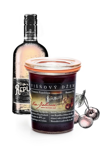 Višňový džem s rumom Rebublica 165 g