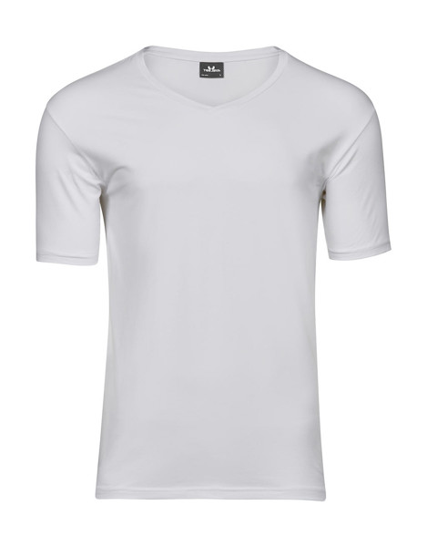Mens Stretch V-Tee - White / 3XL