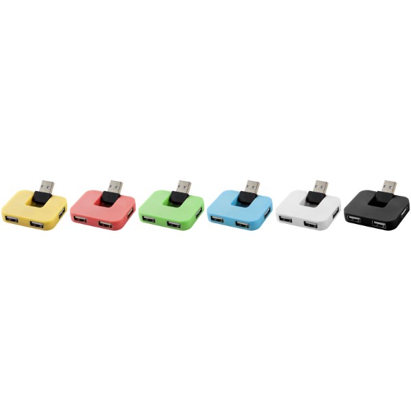 Gaia 4-port USB hub - Solid Black