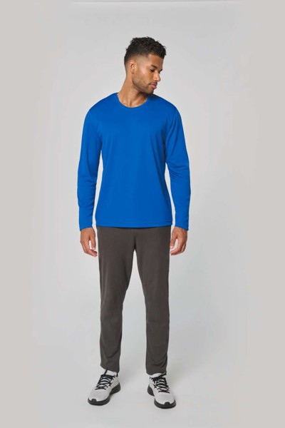 Men's Long-Sleeved Sports T-Shirt - White / L