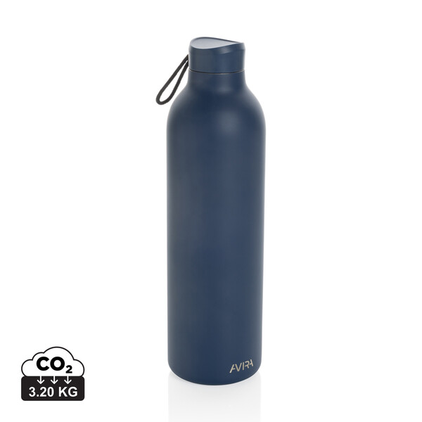 Bouteille isotherme 1L Avira Avior en acier recyclé RCS - Bleu Marine