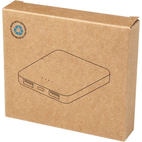 Batterie de secours en plastique recyclé Asama type-C de 5 000 mAh - Bleu hale