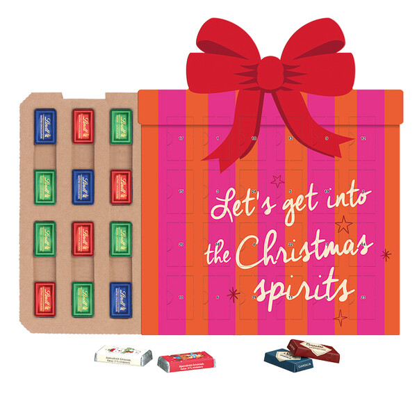 Shape Advent calendar gift Eco, mini chocolate bars