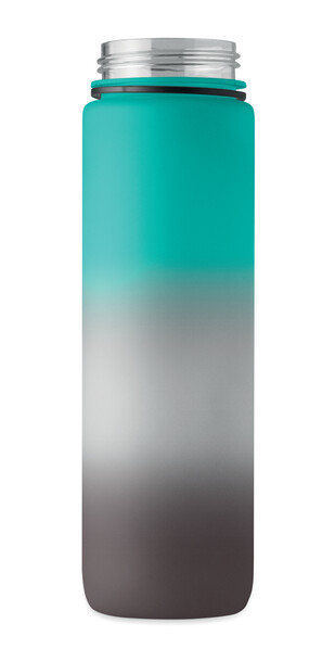 Bouteille de sport RPET 1L Activate - Noir / Bleu