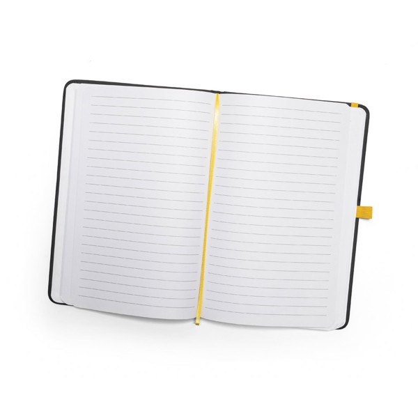 CORBIN. A5 notebook in PU with lined sheets - Yellow