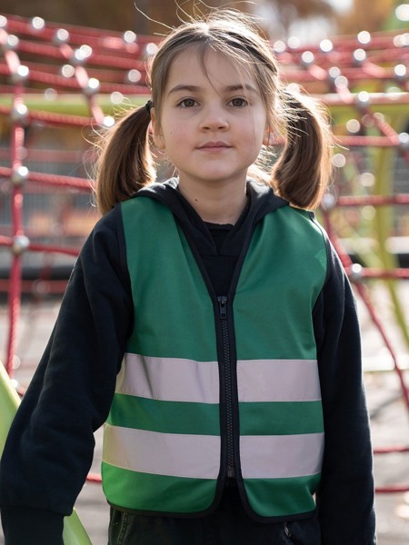 Korntex Safety Vest for Kids with Zipper "Aalborg" - White / S