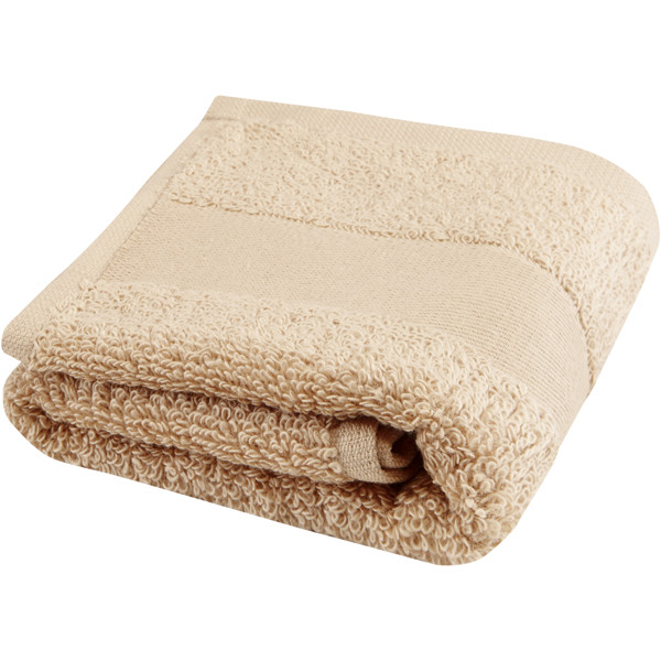 Asciugamano 30 x 50 cm in cotone da 450 g/m² Sophia - Beige