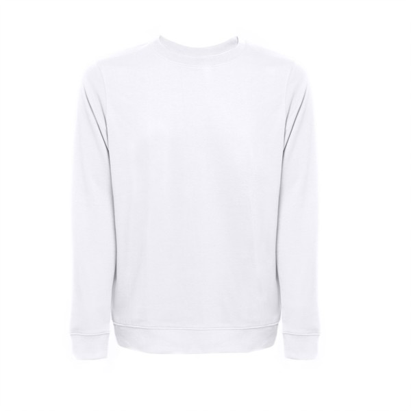 THC COLOMBO WH. Unisex sweatshirt in Italian with ribbed collar, cuffs and waistband. White - White / L