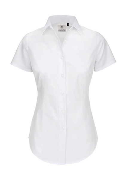 Black TieSSL / Women Poplin Shirt - White / XS
