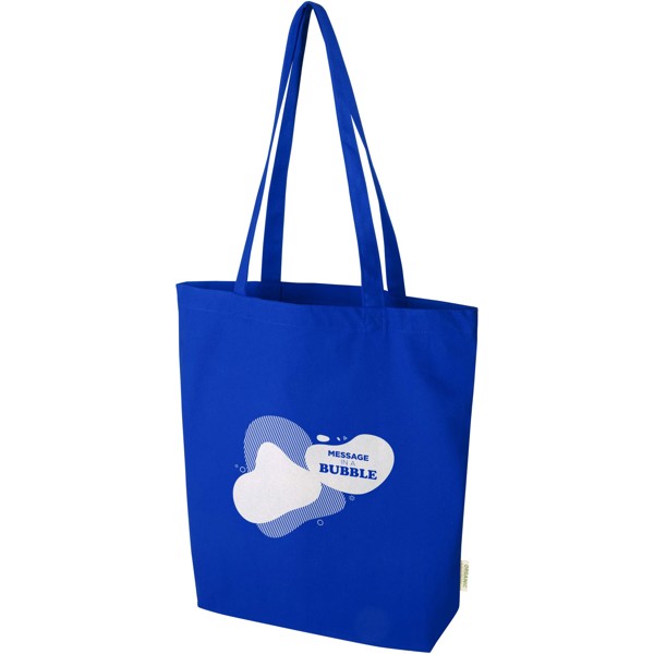 Sac shopping Odisha bio OCS à large fond 180 g/m2 de 11 L - Bleu royal