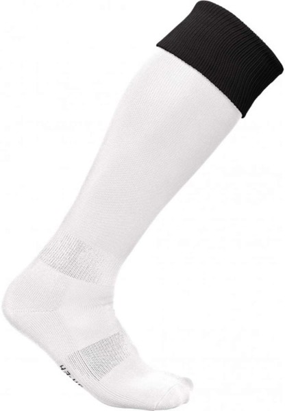 Two-Tone Sports Socks - White / Black / 43/46