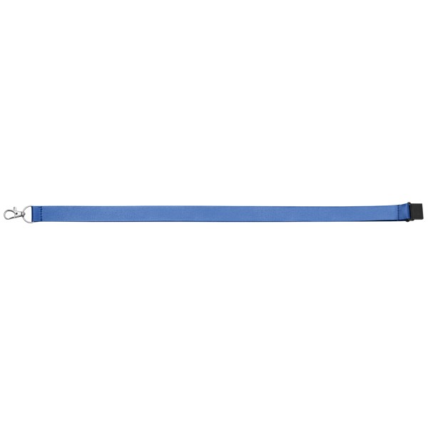 Tour de cou Elix rPET avec attache de sécurité - Bleu roi / Jet d’encre 4 couleurs