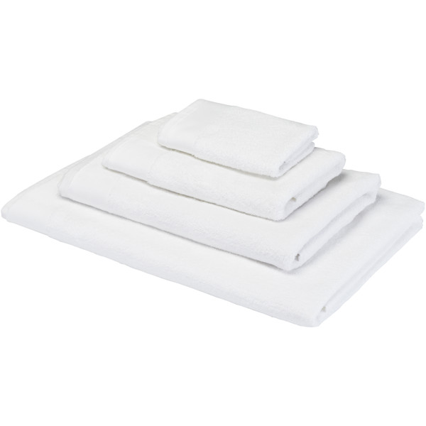 Chloe 550 g/m² håndklæde i bomuld 30x50 cm - Hvid